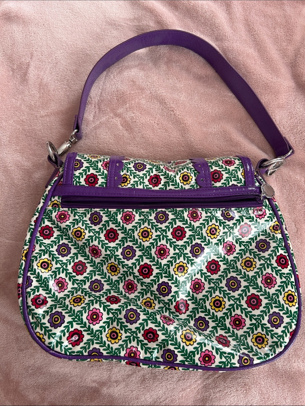 Frill by Vera Bradley Purple Floral Print Shoulder Bag - Picture 4 of 4